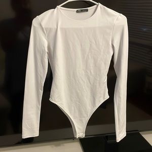 White long sleeve Zara bodysuit